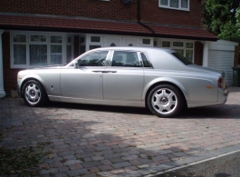 Silver Rolls Royce Phantom for weddings in London